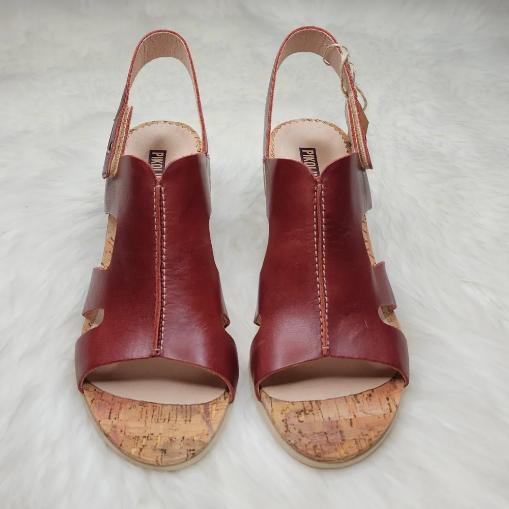 Pikolinos Vigo W3R-1676 Arcilla Wedge Sandal Heels